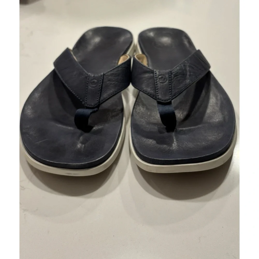 Peter Millar Flip Flop Sandals Mens 13 Navy Blue Crown Hyperlight Slide